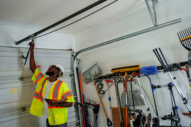 Professional Garage Door Installation technician working in Reedsburg, WI